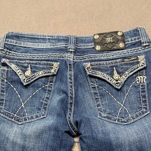 Miss Me Women's Embellished Blue Boot Cut Jeans